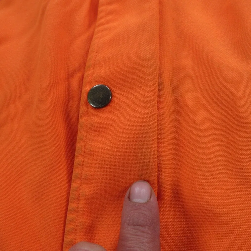 Cabelas Jacket Mens Large Orange Waterproof Insulated Hunting Outdoor VTG 90s